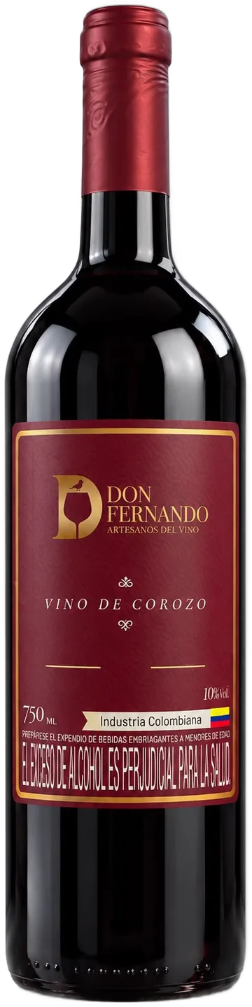 Botella de vino Don Fernando Corozo Línea Premium