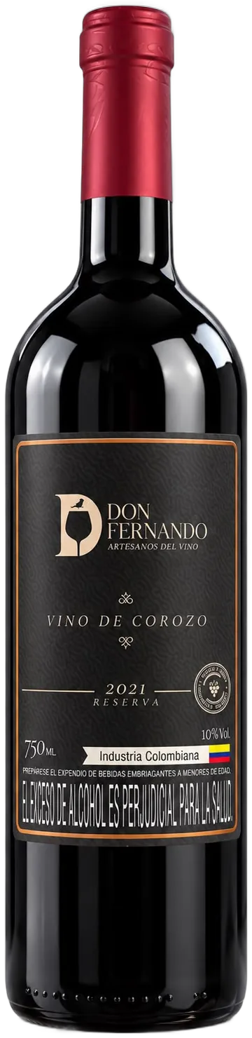 Botella de vino Don Fernando Corozo Añejado en Roble